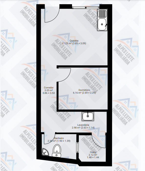 BAIXOU! Kitnet NOVA na Rua Costa Barros à VENDA